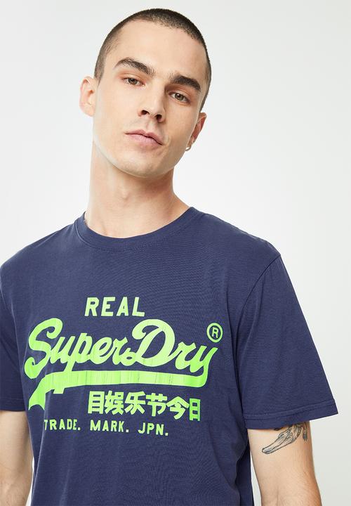 Superdry. - Vl ac tee 185 - frontier blue