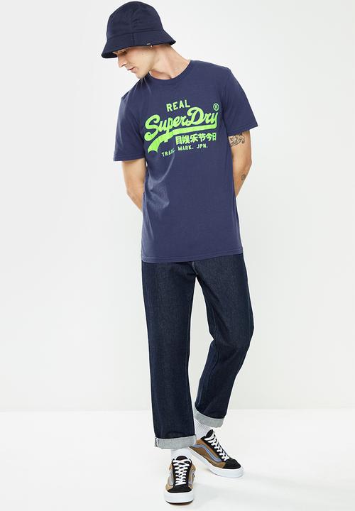 Superdry. - Vl ac tee 185 - frontier blue