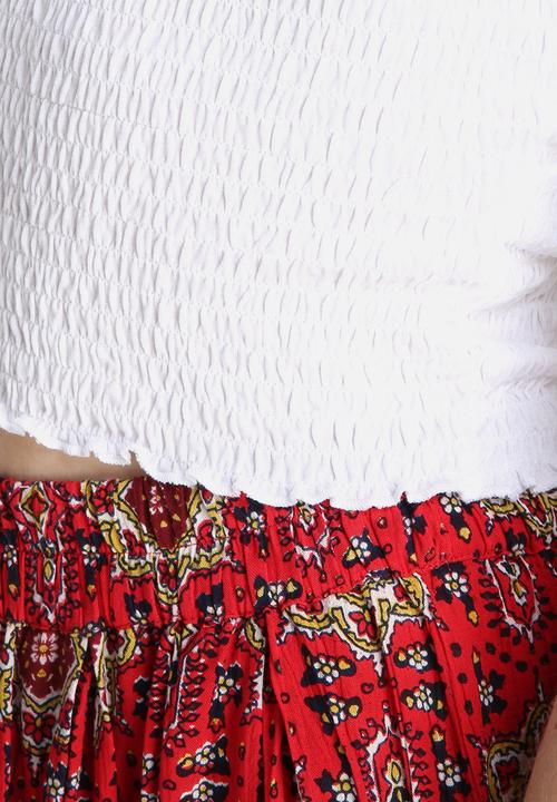 New Look - Shirred Bardot Gypsy Top