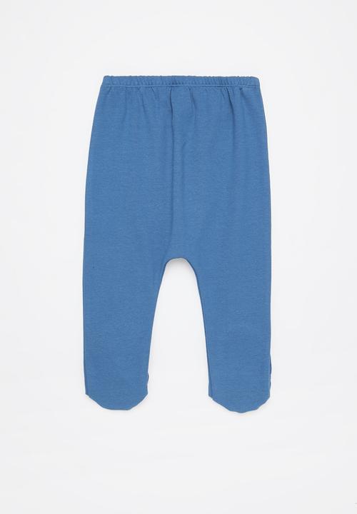Pop Candy - Boys 2 pack footed leggings - blue & navy