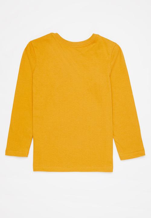 Pop Candy - 2 pack printed tee - milk & mustard