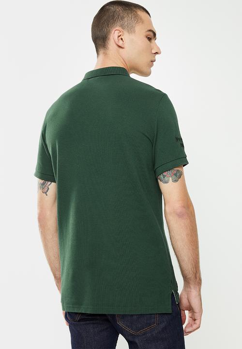 Superdry. - Superstate short sleeve polo - jungle green
