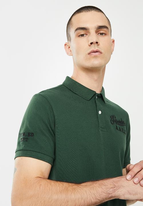 Superdry. - Superstate short sleeve polo - jungle green
