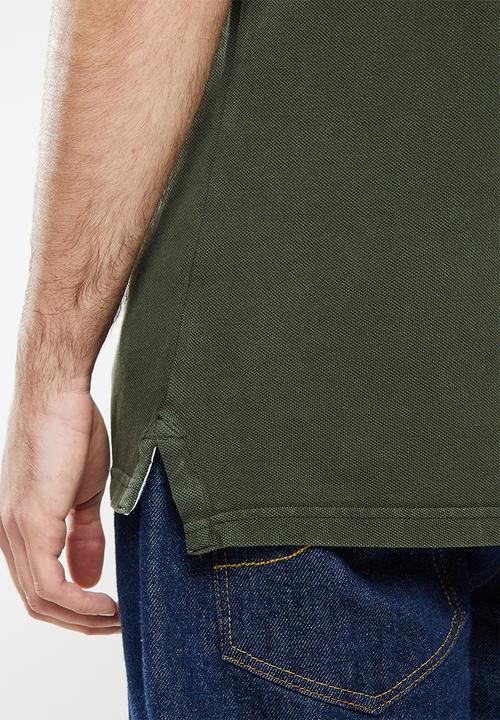 Superdry. - Short sleeve vint destroy polo - surplus goods olive
