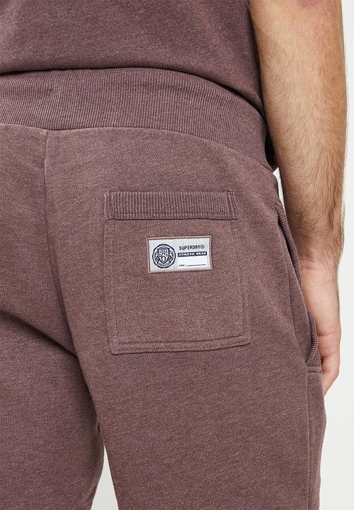Superdry. - T&f jogger - rich deep burgundy marl