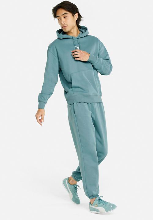 PUMA - Classics relaxed sweatpants fl - mineral blue