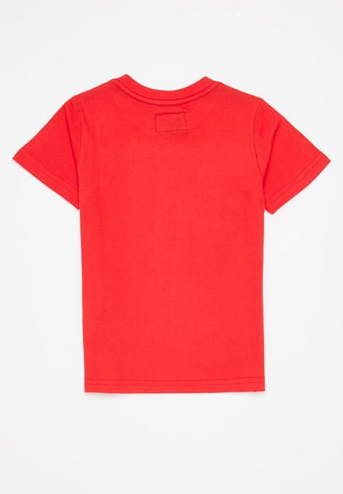 Aca Joe - Aca joe embossed core crew tee - red