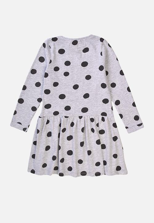 MINOTI - Polka dot basic dress - grey & black 