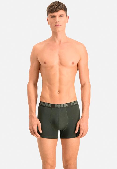 PUMA - Puma basic boxer 2p - green melange