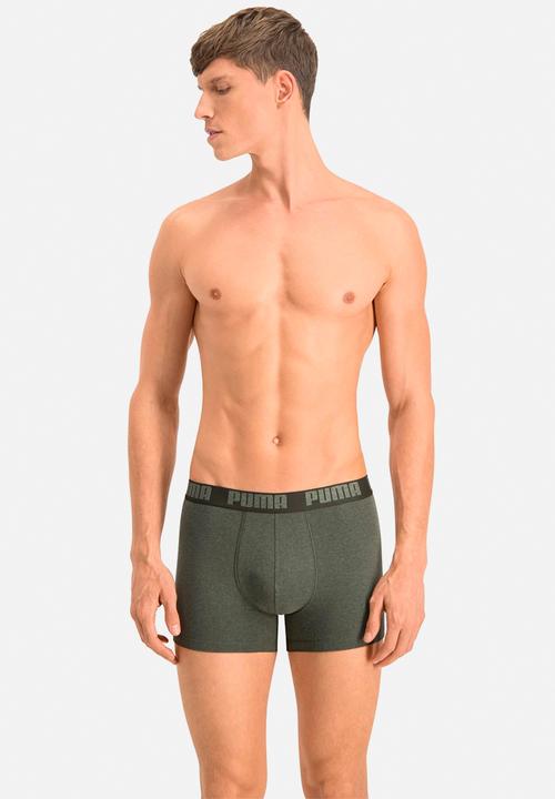 PUMA - Puma basic boxer 2p - green melange