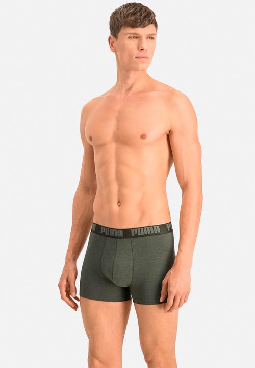PUMA - Puma basic boxer 2p - green melange