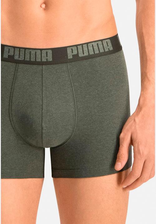 PUMA - Puma basic boxer 2p - green melange