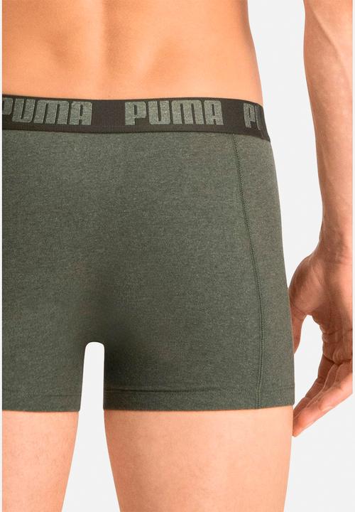 PUMA - Puma basic boxer 2p - green melange