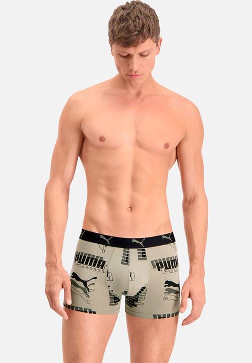 PUMA - Puma men logo print boxer 2p - sand combo