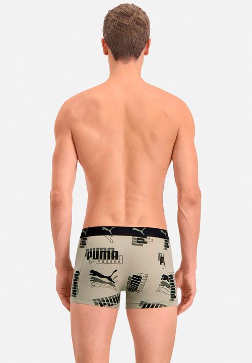 PUMA - Puma men logo print boxer 2p - sand combo