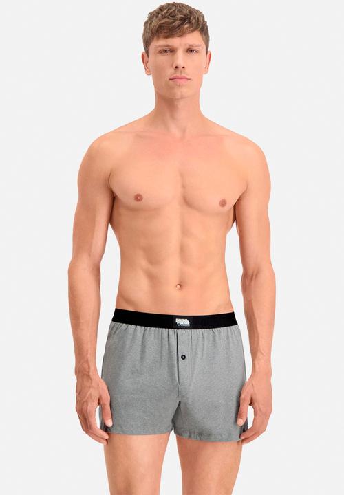 PUMA - Puma men loose fit jersey boxer 2p - black combo