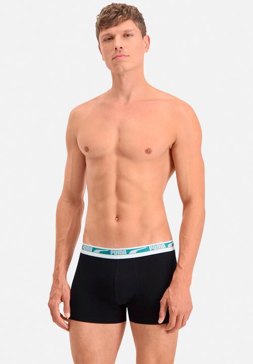 PUMA - Puma men multi logo boxer 2p - sage combo