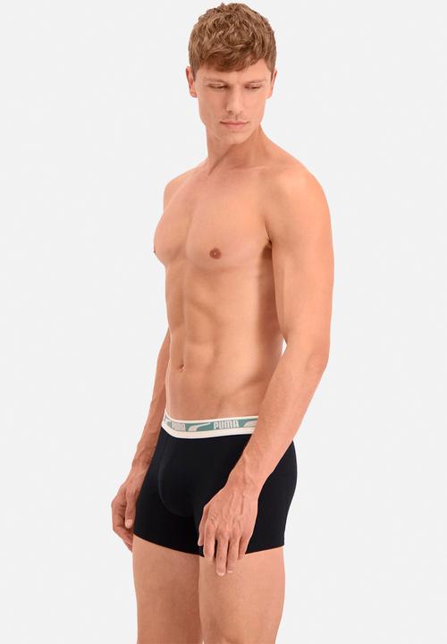 PUMA - Puma men multi logo boxer 2p - sage combo