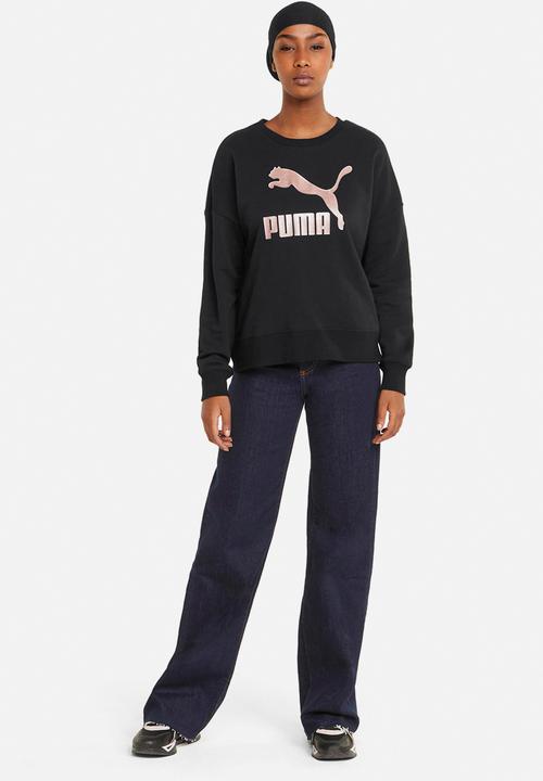 PUMA - Classic metallic logo crew tr - puma black & rose gold