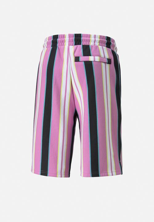 PUMA - SWxP Printed Longline Men's Shorts   - White/Pink