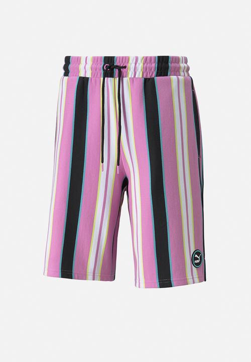 PUMA - SWxP Printed Longline Men's Shorts   - White/Pink