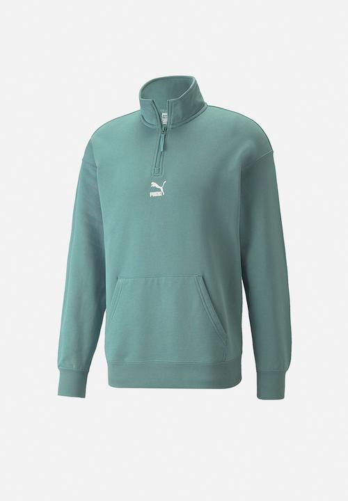 PUMA - Classics half-zip crew tr - mineral blue