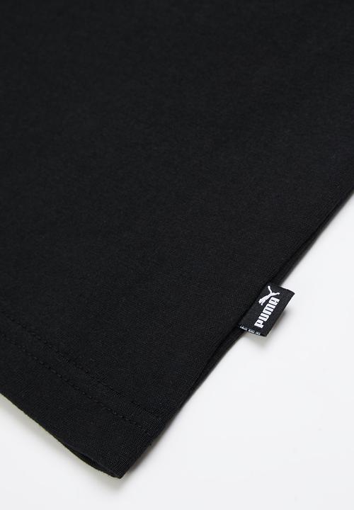 PUMA - Ess+ 2 col logo tee b - puma black-lemon