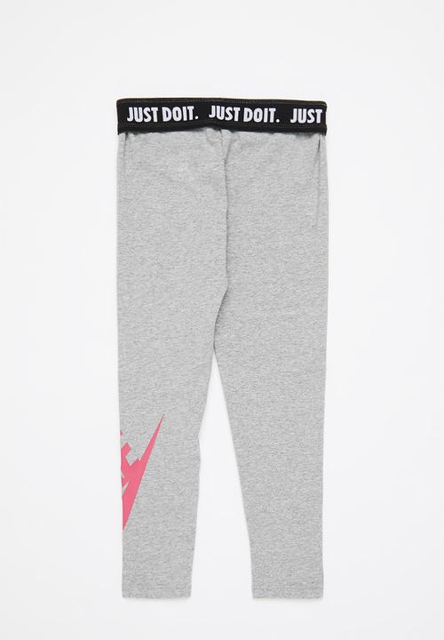 Nike - Nkg g nsw leg a see legging - dark gray heather/rush pink
