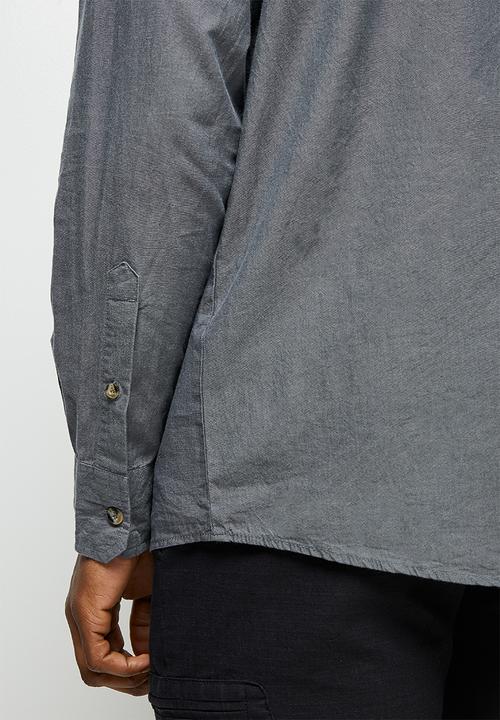 Lark & Crosse - Regular fit chambray shirt - grey