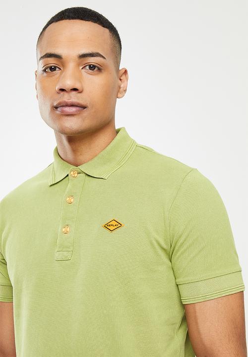 Replay - Replay washed golfer - olive