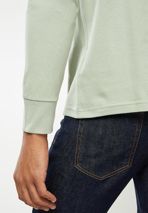 Replay - Replay stretch long sleeve polo - green