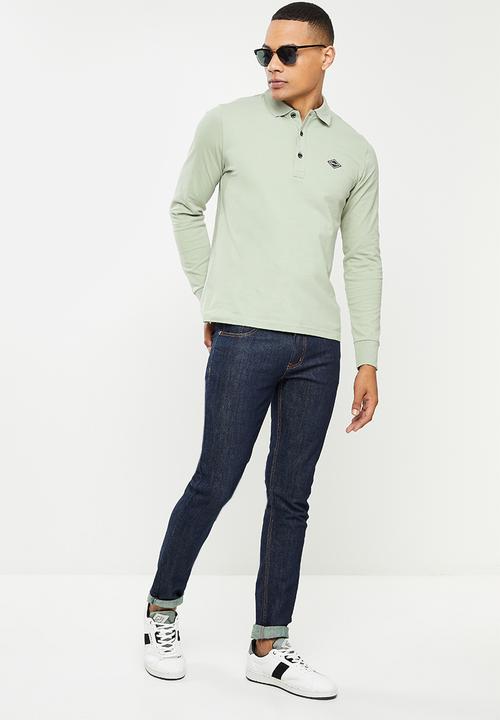 Replay - Replay stretch long sleeve polo - green