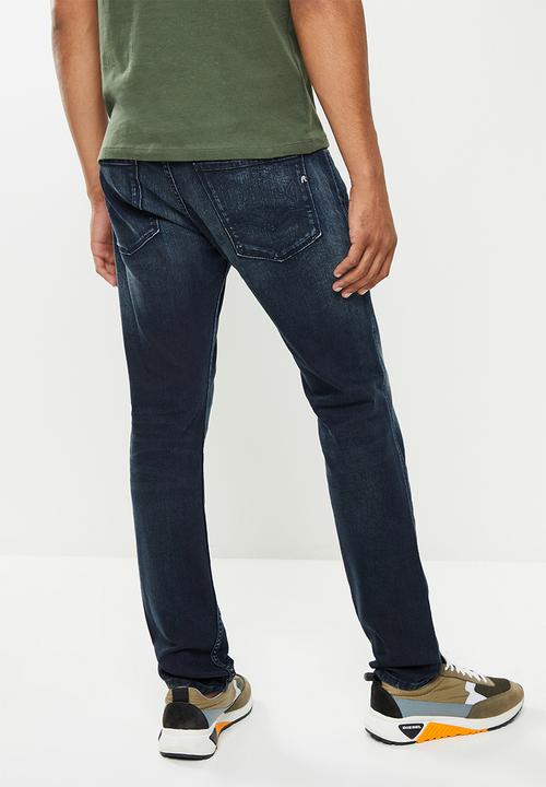 Replay - Stone washed slim fit jeans - black