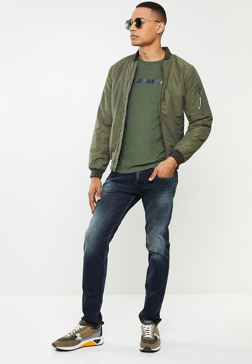 Replay - Stone washed slim fit jeans - black