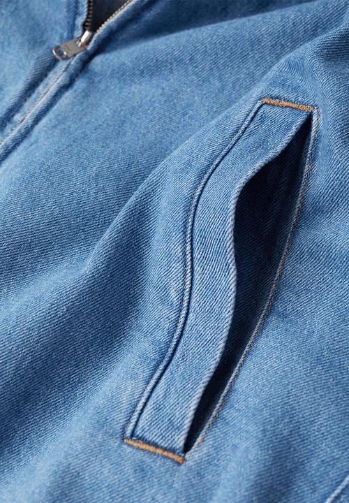 MANGO - Tunez Denim jacket with Zip - Open Blue