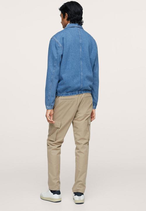 MANGO - Tunez Denim jacket with Zip - Open Blue