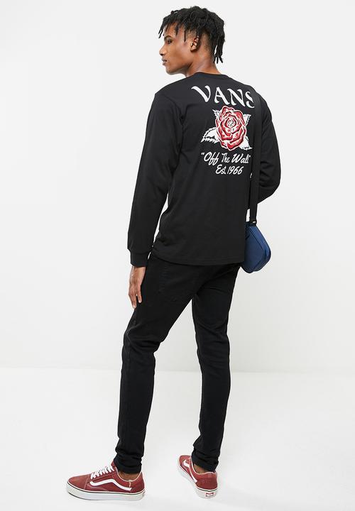 Vans - Tattoo rose long sleeve - black