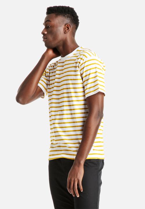 Sol-Sol - Mustard Striped Tee