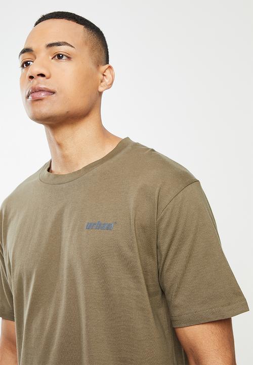 urban° - Urban big back print crew tee - brown