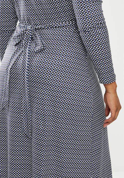 Me&B - Plus ruffle midi dress - multi 