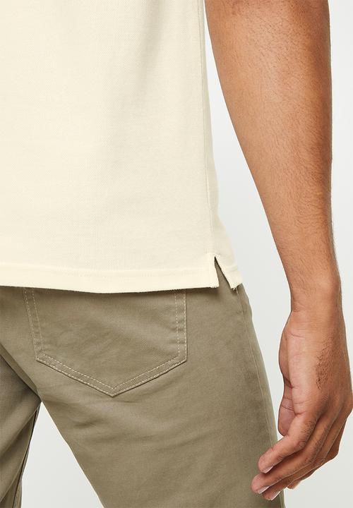 urban° - Urban pique high square chest logo golfer - bone