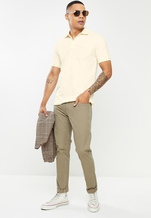 urban° - Urban pique high square chest logo golfer - bone