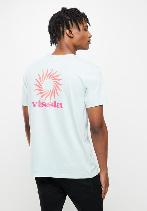Vissla  - Pin wheel pigment short sleeve pocket tee - ice blue