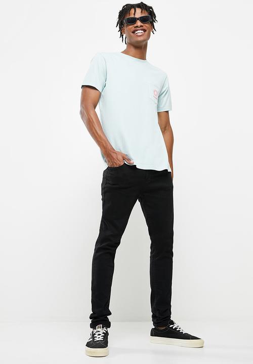 Vissla  - Pin wheel pigment short sleeve pocket tee - ice blue