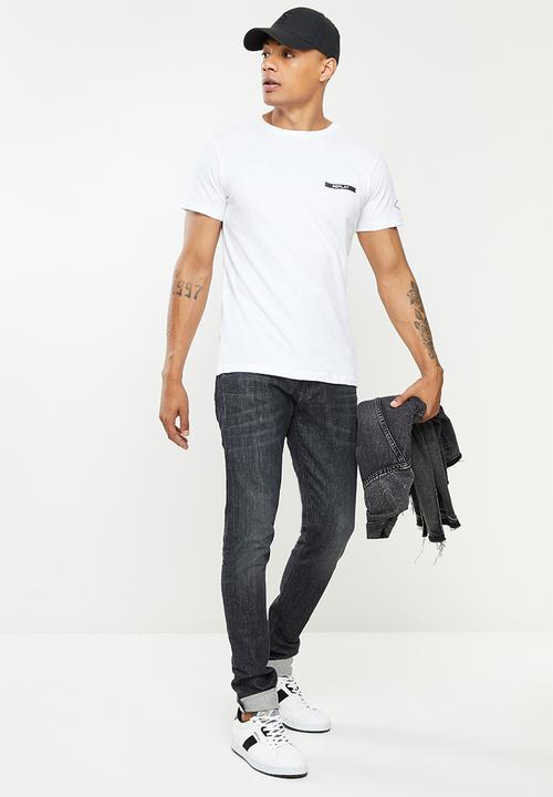 Replay - Replay side label tee - white