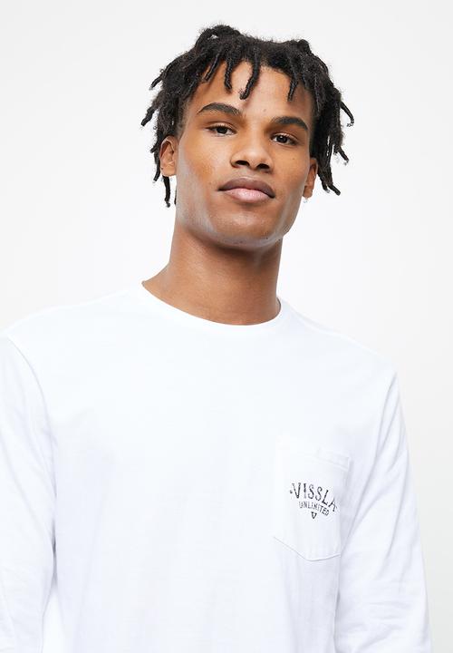 Vissla  - Shapers club long sleeve pocket tee - white
