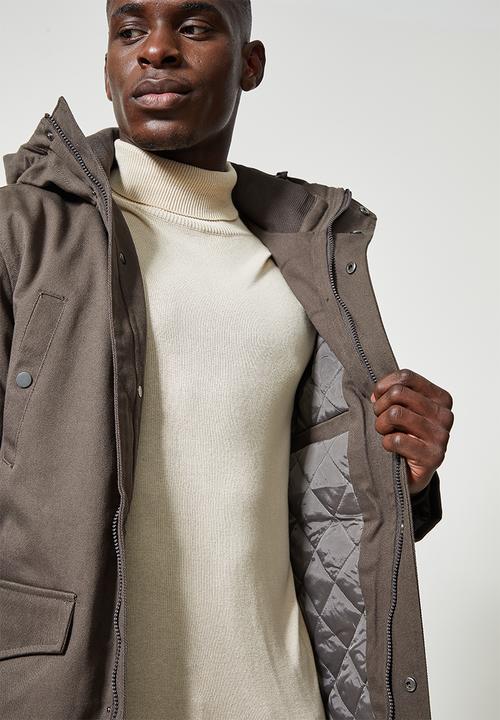 Superbalist - Storm padded parka - dark charcoal grey
