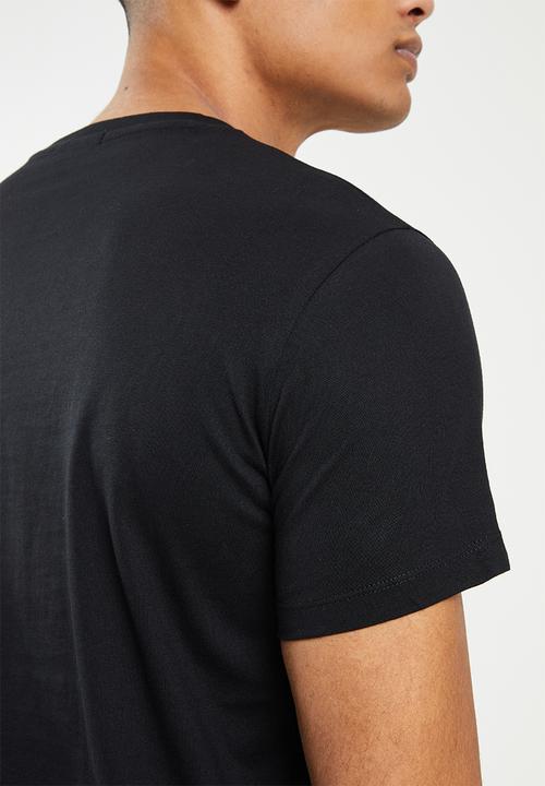 Replay - Replay crown print tee - black