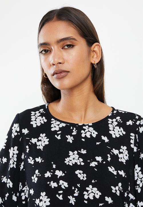 Vero Moda - Gloria long sleeve o-neck top - black