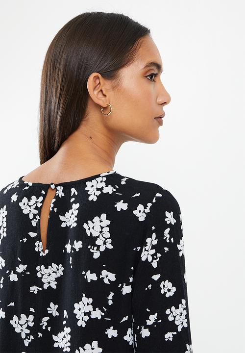 Vero Moda - Gloria long sleeve o-neck top - black